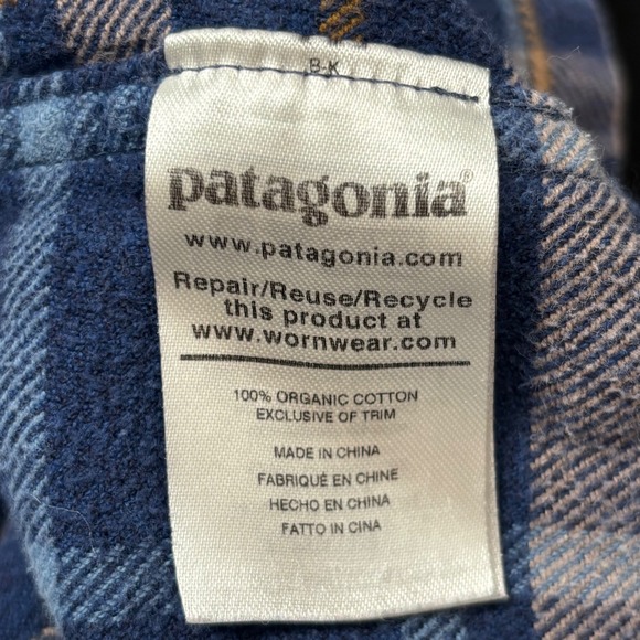 Patagonia Long-Sleeved Fjord Flannel Shirt in Independence New Navy Size Large - Picture 8 of 9